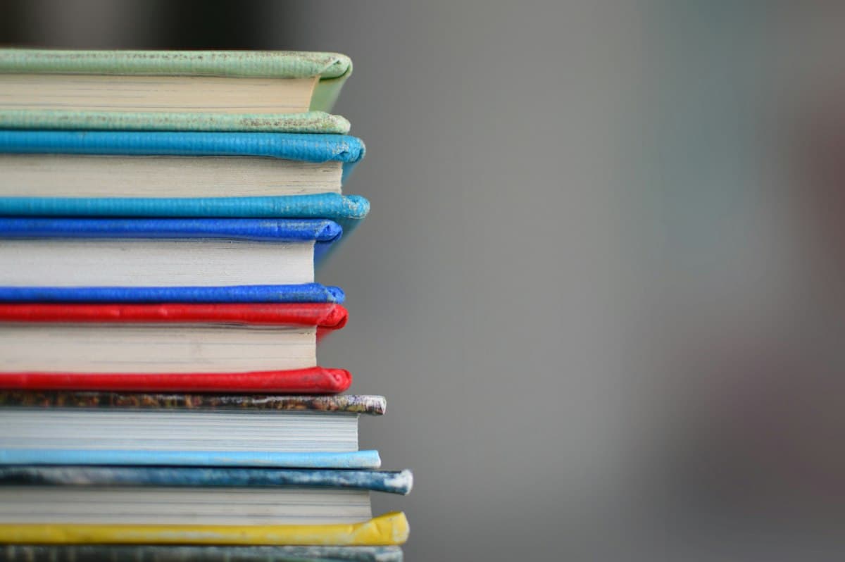A stack of books ready for a study session